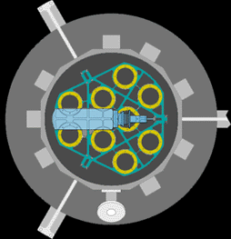 Cryocooler sits beneath the Spectrometer Grids